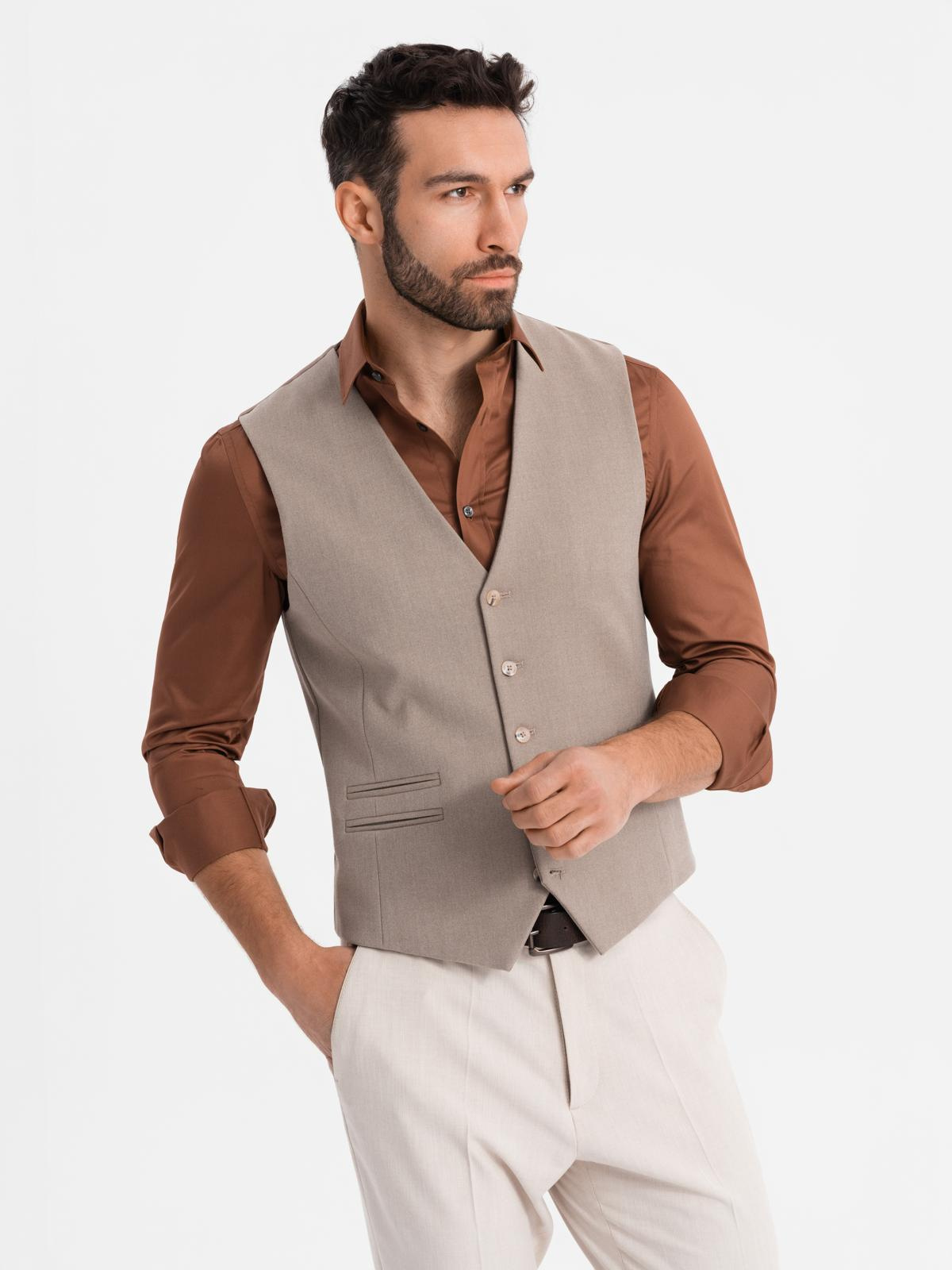 Meeste ülikonnavest nööpidega Ombre Clothing - Image 1