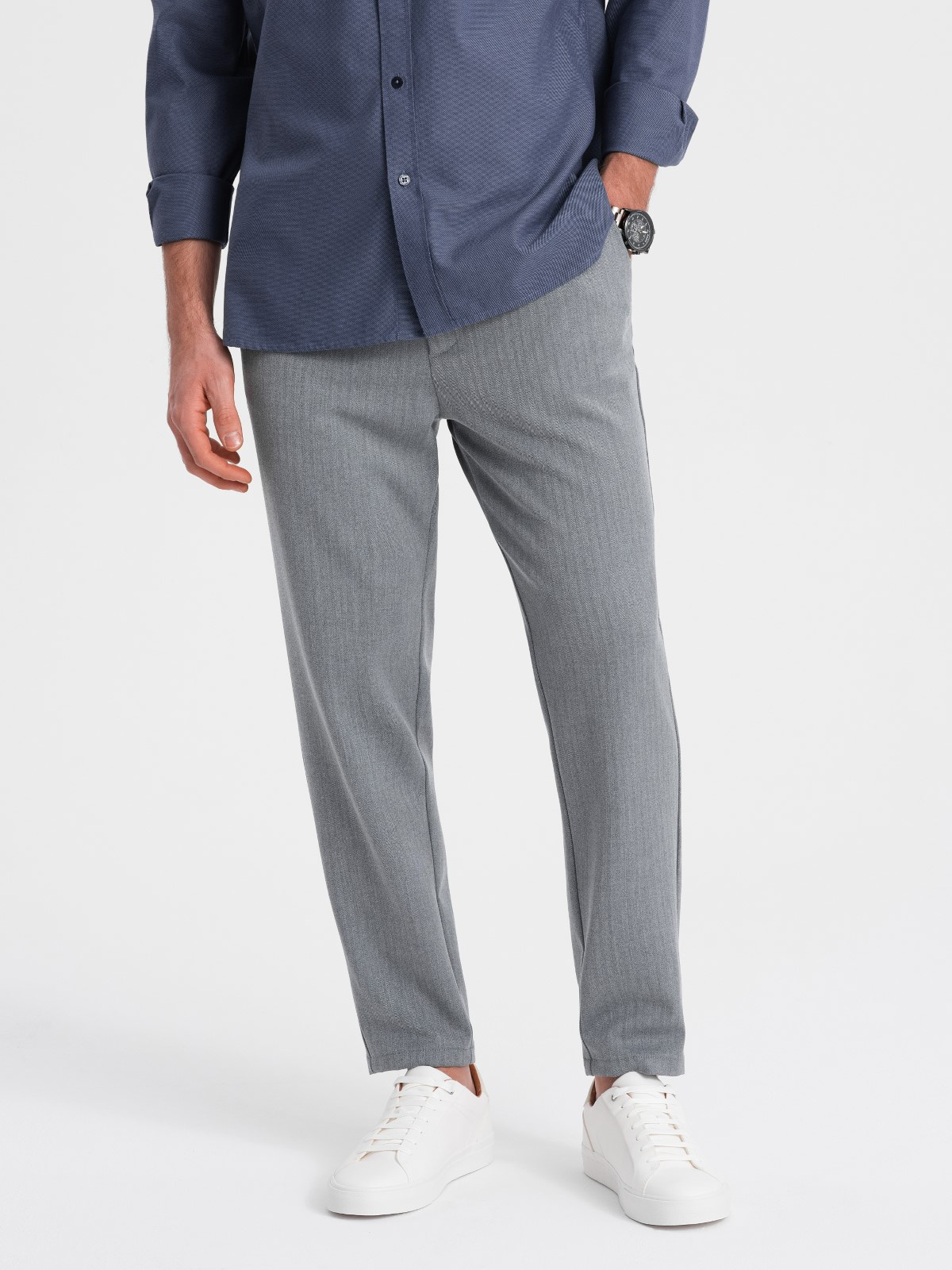 Meeste chino-püksid elastse vöökohaga Ombre Clothing - Image 3