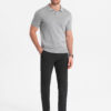 elegantsed klassikalise lõikega meeste chino püksid - helehall v1 om-pacp-0191 - Thumbnail Image 11