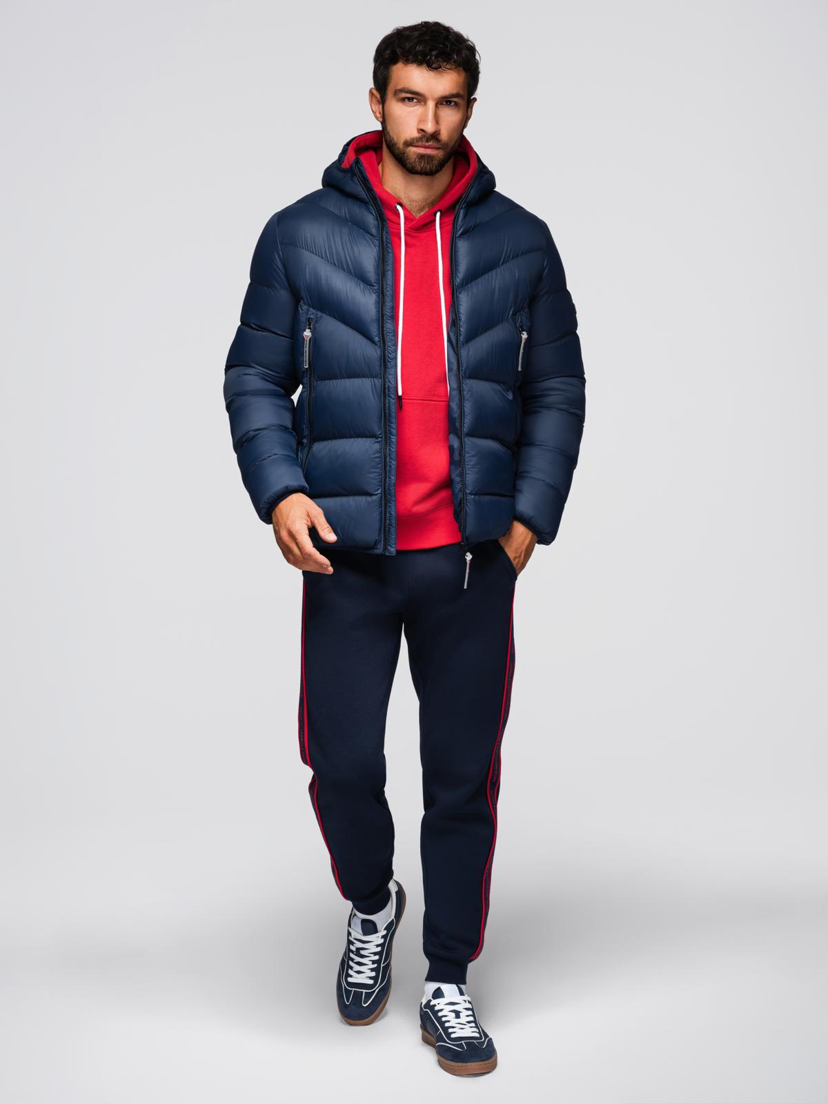 Meeste kapuutsiga tepitud pikem jope Ombre Clothing - Image 38