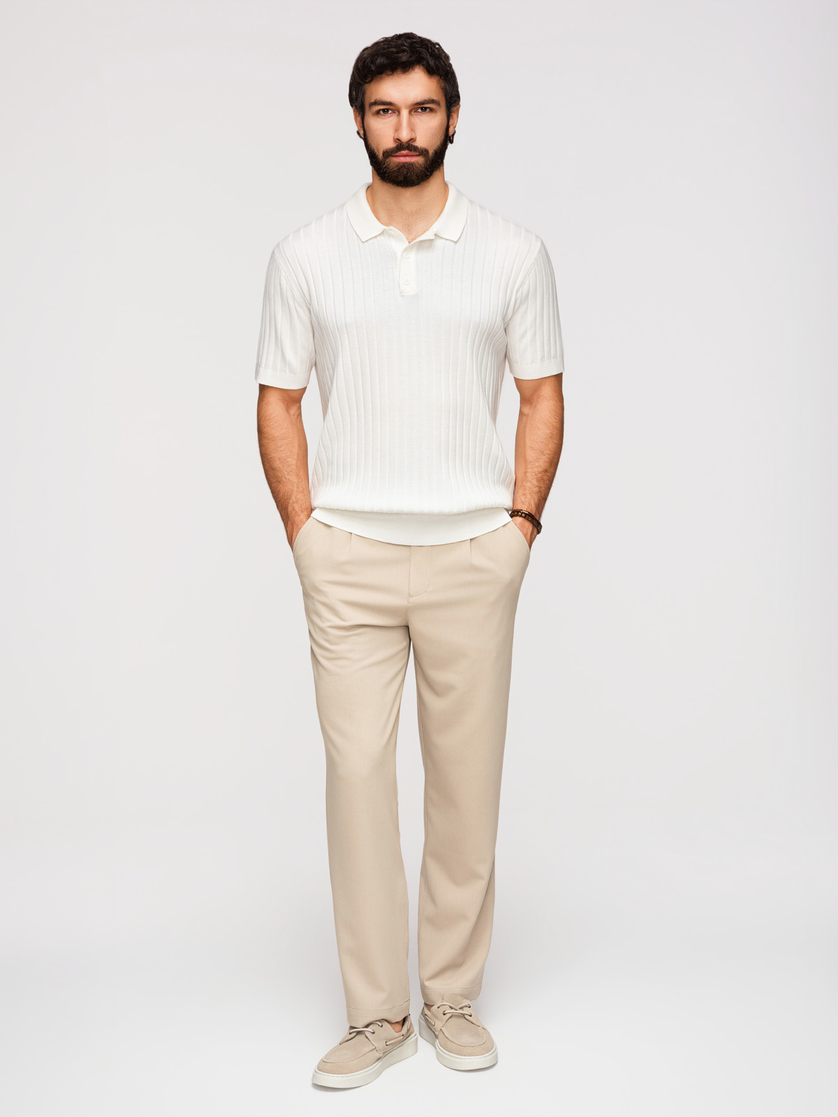 Meeste vertikaalse soonikkoega polosärk Ombre Clothing - Image 17