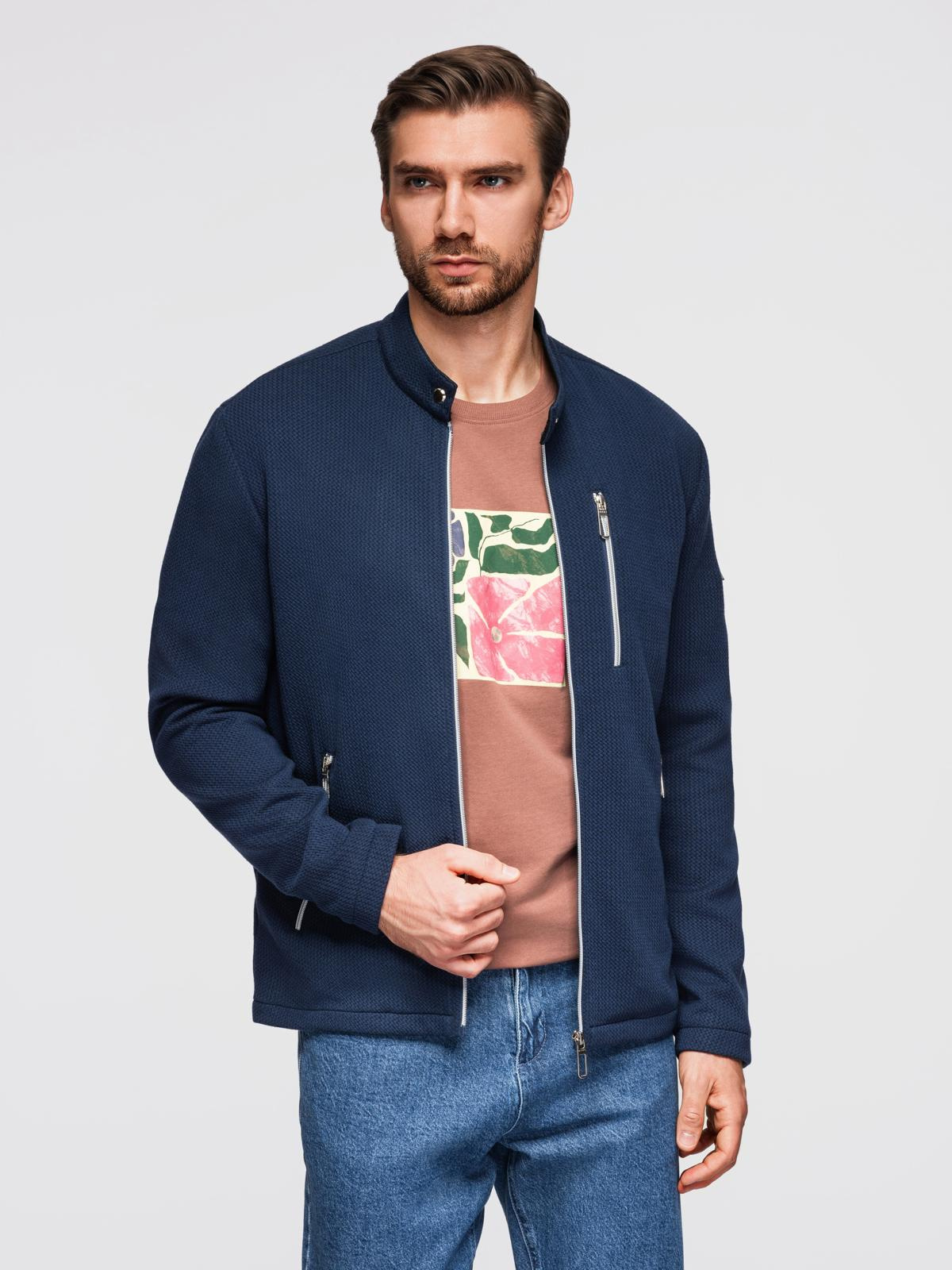 Meeste tõmblukuga püstkraega jakk Ombre Clothing - Image 1