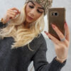 Naiste kootud talvemüts fliisvoodriga - Thumbnail Image 4