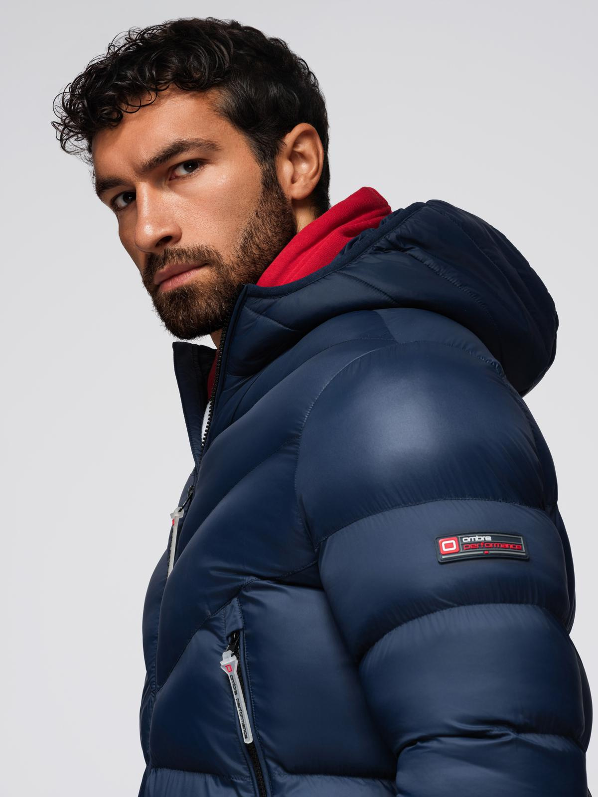 Meeste kapuutsiga tepitud pikem jope Ombre Clothing - Image 41