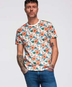Meeste lillemustriga T-särk Ombre Clothing