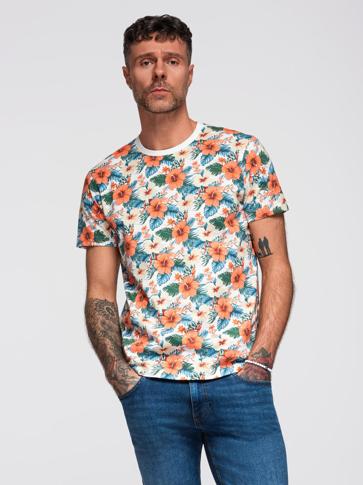 Meeste lillemustriga T-särk Ombre Clothing - Image 1