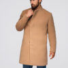 Ombre Clothing meeste poolpikk mantel püstkrae ja nööpidega - Thumbnail Image 33