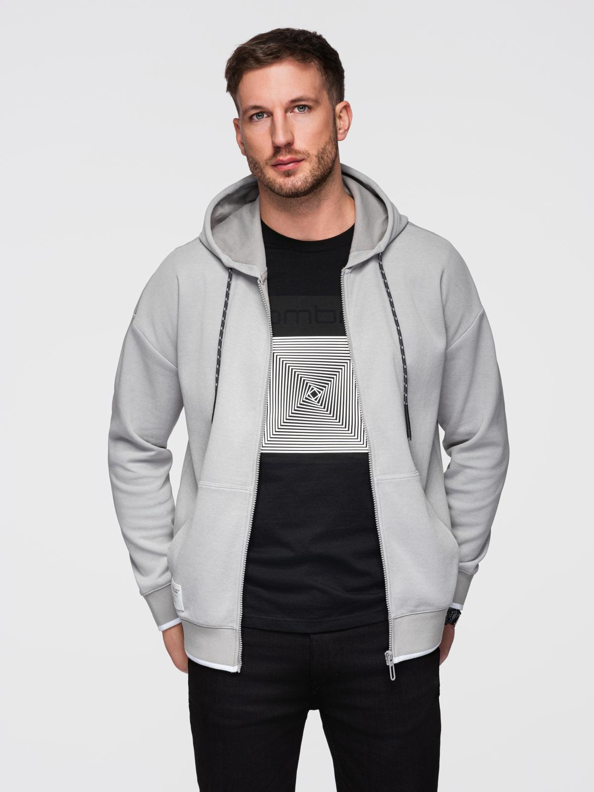 Ombre Clothing meeste lukuga kapuutsiga dressipluus - Image 21