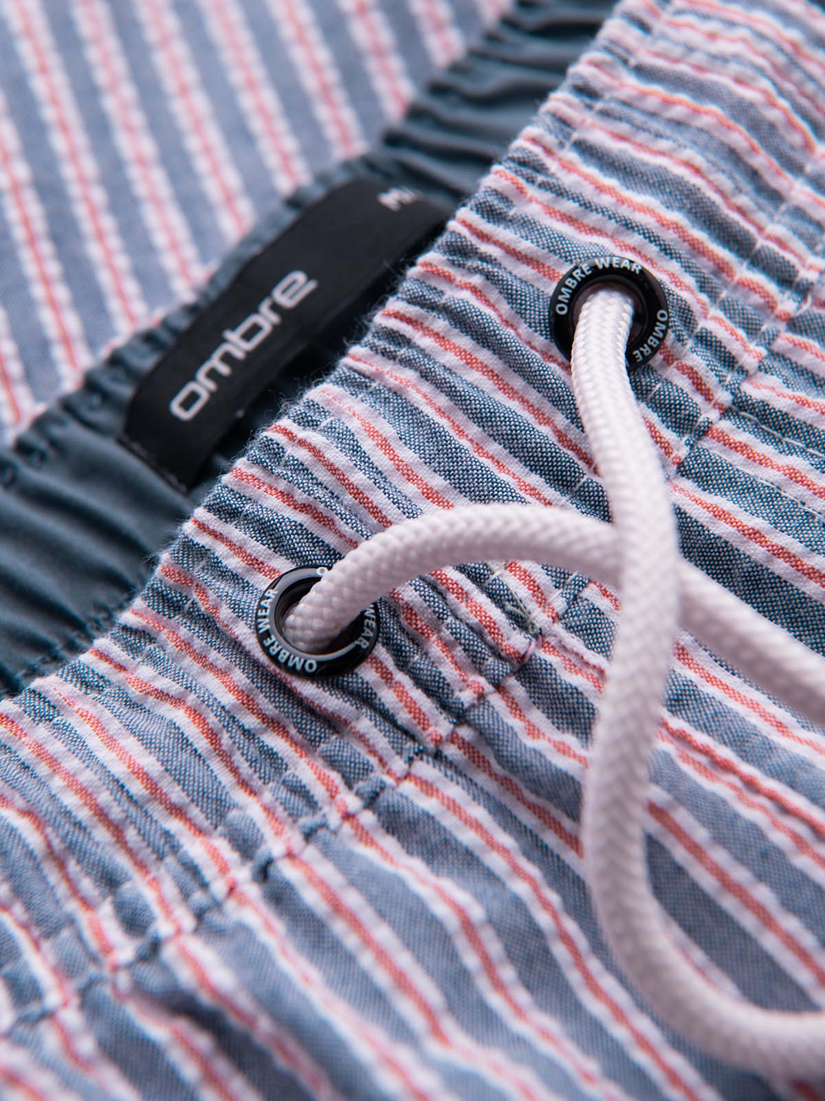 Meeste triibulised ujumispüksid Ombre Clothing seersucker-kangast - Image 9
