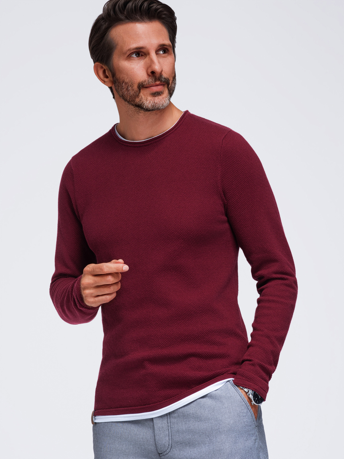 Meeste puuvillane ümara kaelusega kampsun Ombre Clothing - Image 23