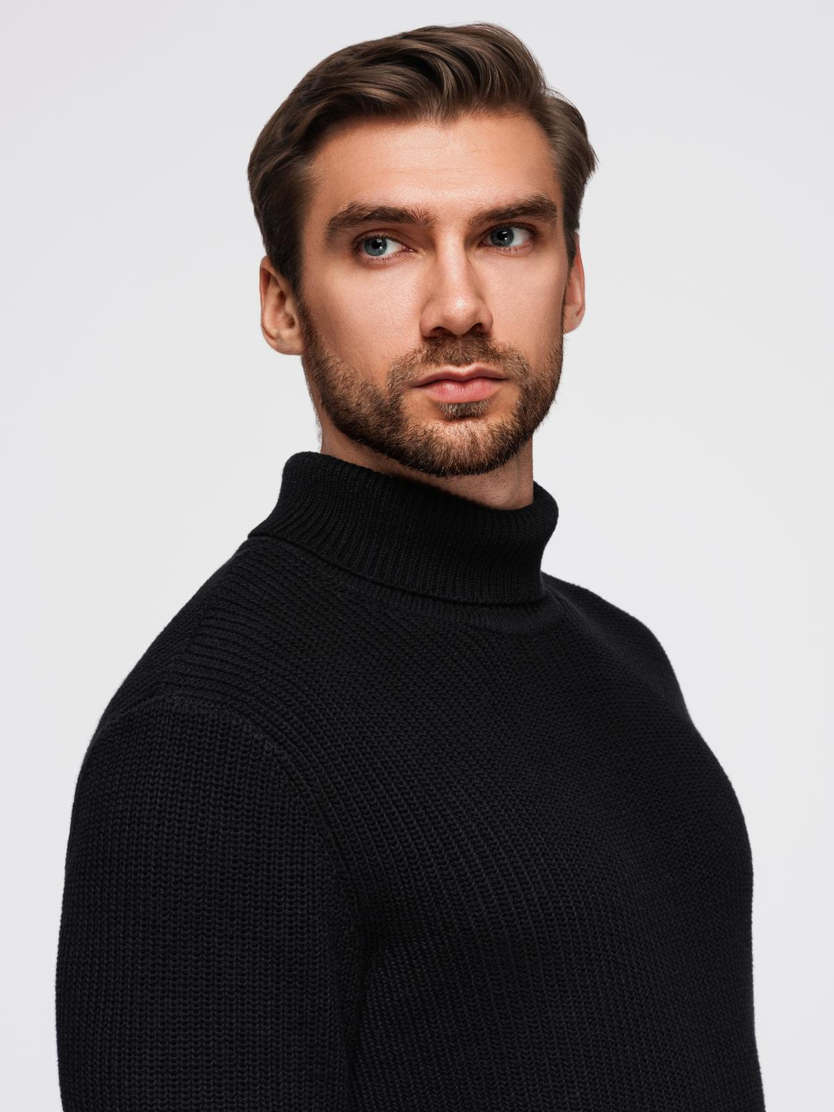 Ombre Clothing meeste kootud rullkaelusega kampsun - Image 9