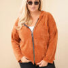 Naiste sametine lukuga kapuutsiga pusa Kesi Plus Size - Thumbnail Image 33