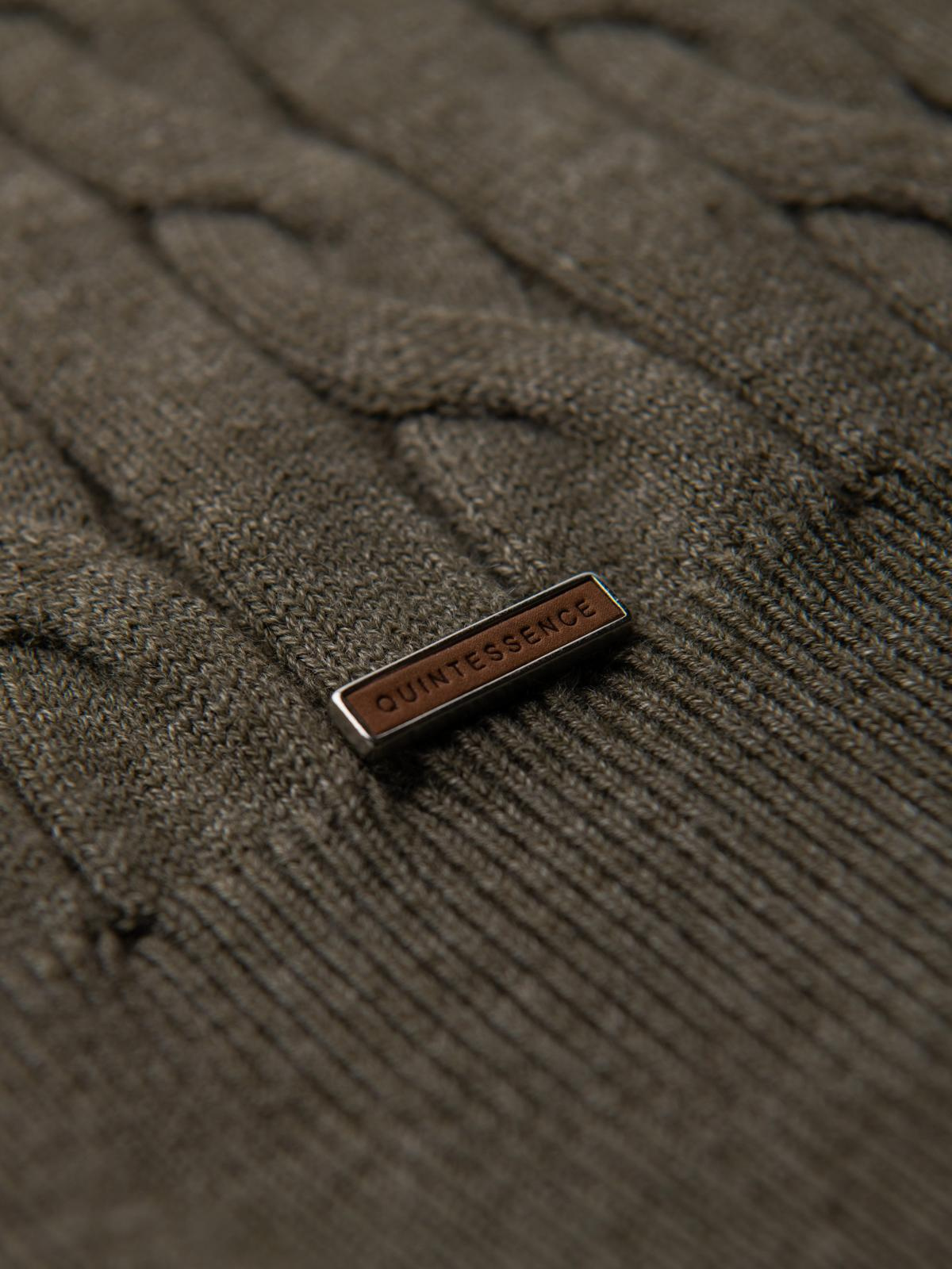 Meeste palmikkoes kootud rullkaelusega kampsun Ombre Clothing - Image 6