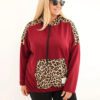 Plus Size naiste viskoosist kapuutsiga pusa pantrümustriga detailidega - Thumbnail Image 57