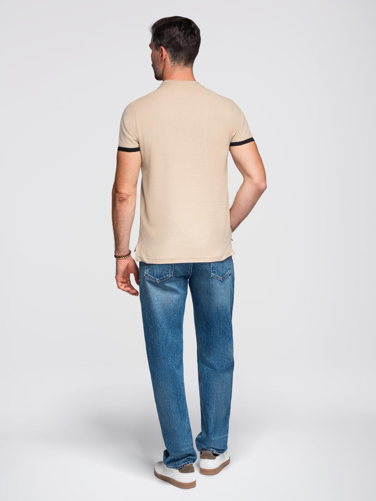 Meeste püstkrae ja nööpidega polosärk Ombre Clothing - Image 95