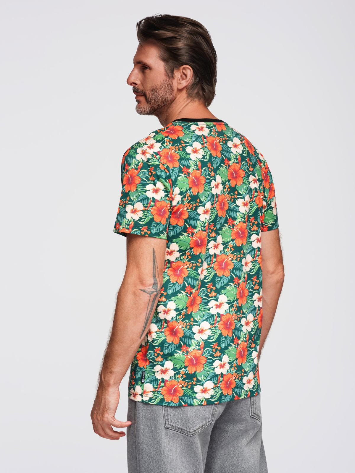 Meeste lillemustriga T-särk Ombre Clothing - Image 13