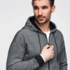 Ombre Clothing meeste lukuga kapuutsiga dressipluus - Thumbnail Image 2