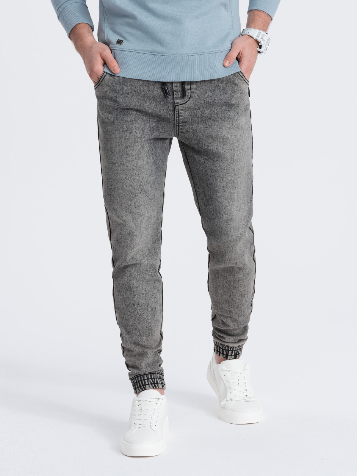 Meeste slim fit jogger-teksapüksid - Image 9