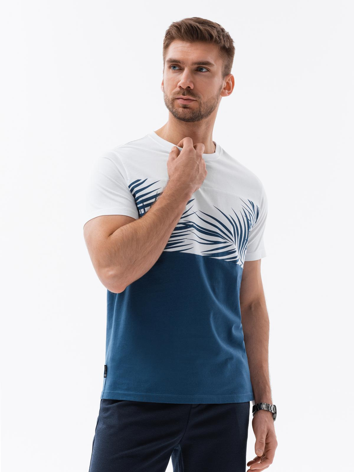 Meeste puuvillane T-särk palmilehtede mustriga Ombre Clothing - Image 4