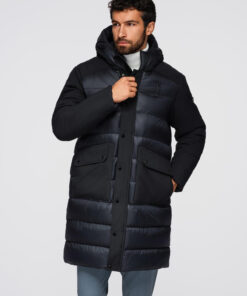 Meeste kapuutsiga tepitud pikem jope Ombre Clothing