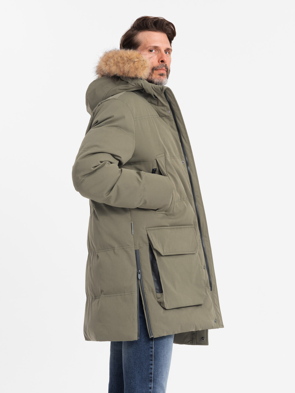 Meeste kapuutsiga talvejope Ombre Clothing - Image 22