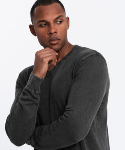 Ombre Clothing V-kaelusega meeste puuvillane džempr