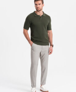 Elastse vöökohaga meeste chino-püksid Ombre Clothing