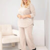 Plus Size naiste velvetist komplekt pusa ja laiade pükstega Kesi - Thumbnail Image 25