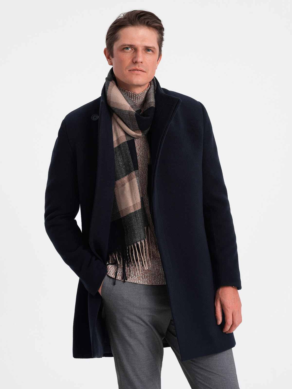 Ombre Clothing meeste püstkraega mantel - Image 1