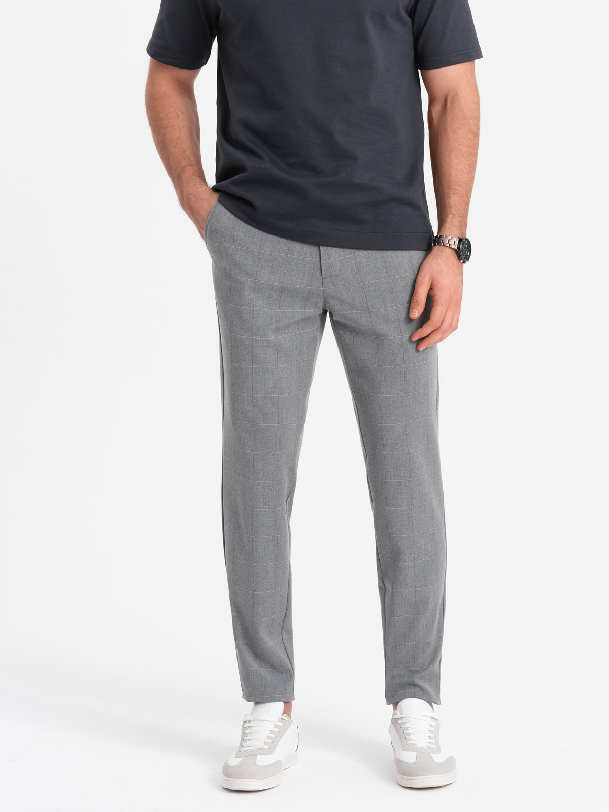 Ombre Clothing meeste ruudulised viigipüksid - Image 22