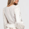 Naiste lühike pluus volangide ja tikanditega Ombre Clothing - Thumbnail Image 3