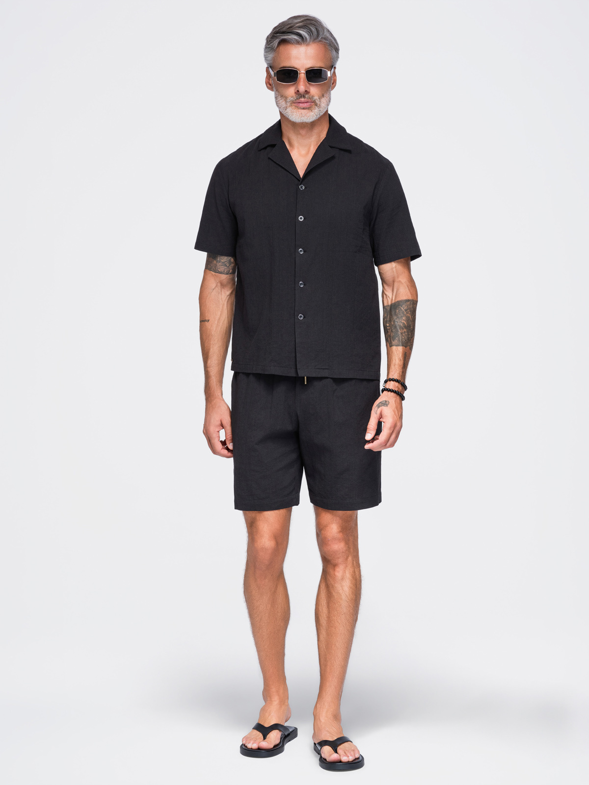 Meeste struktuursed puuvillased lühikesed püksid Ombre Clothing - Image 12