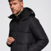 Meeste tepitud pikem talvejope kapuutsiga Ombre Clothing - Thumbnail Image 2