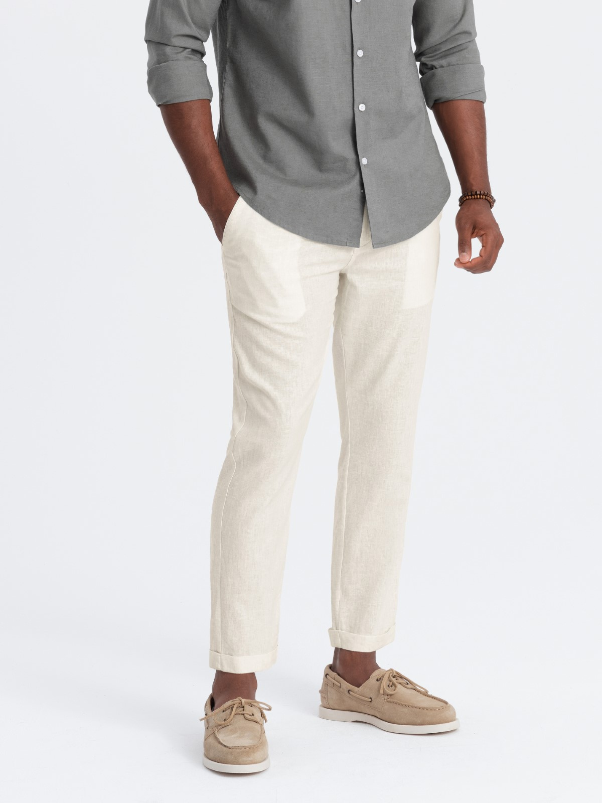 Ombre Clothing linasegused meeste chino-püksid - Image 3