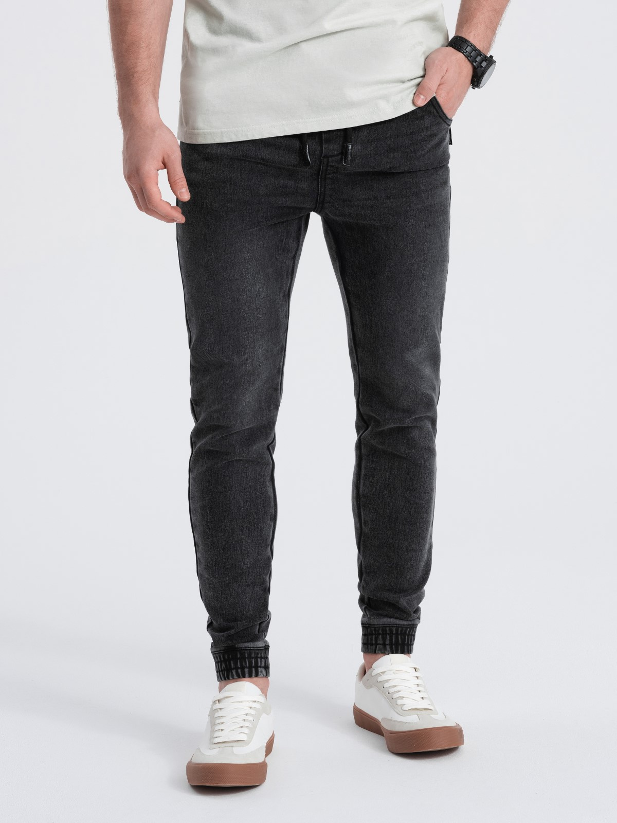 Meeste slim fit jogger-teksapüksid - Image 1