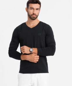 Meeste pikkade käistega V-kaelusega särk Ombre Clothing