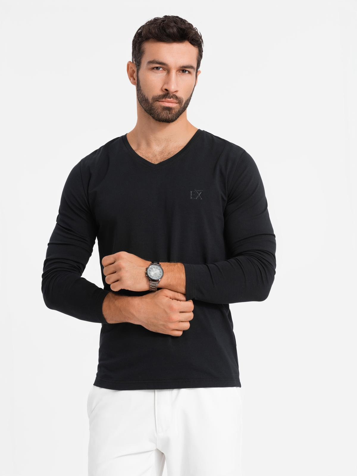 Meeste pikkade käistega V-kaelusega särk Ombre Clothing - Image 1