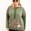 Plus Size naiste viskoosist kapuutsiga pusa pantrümustriga detailidega - Thumbnail Image 41