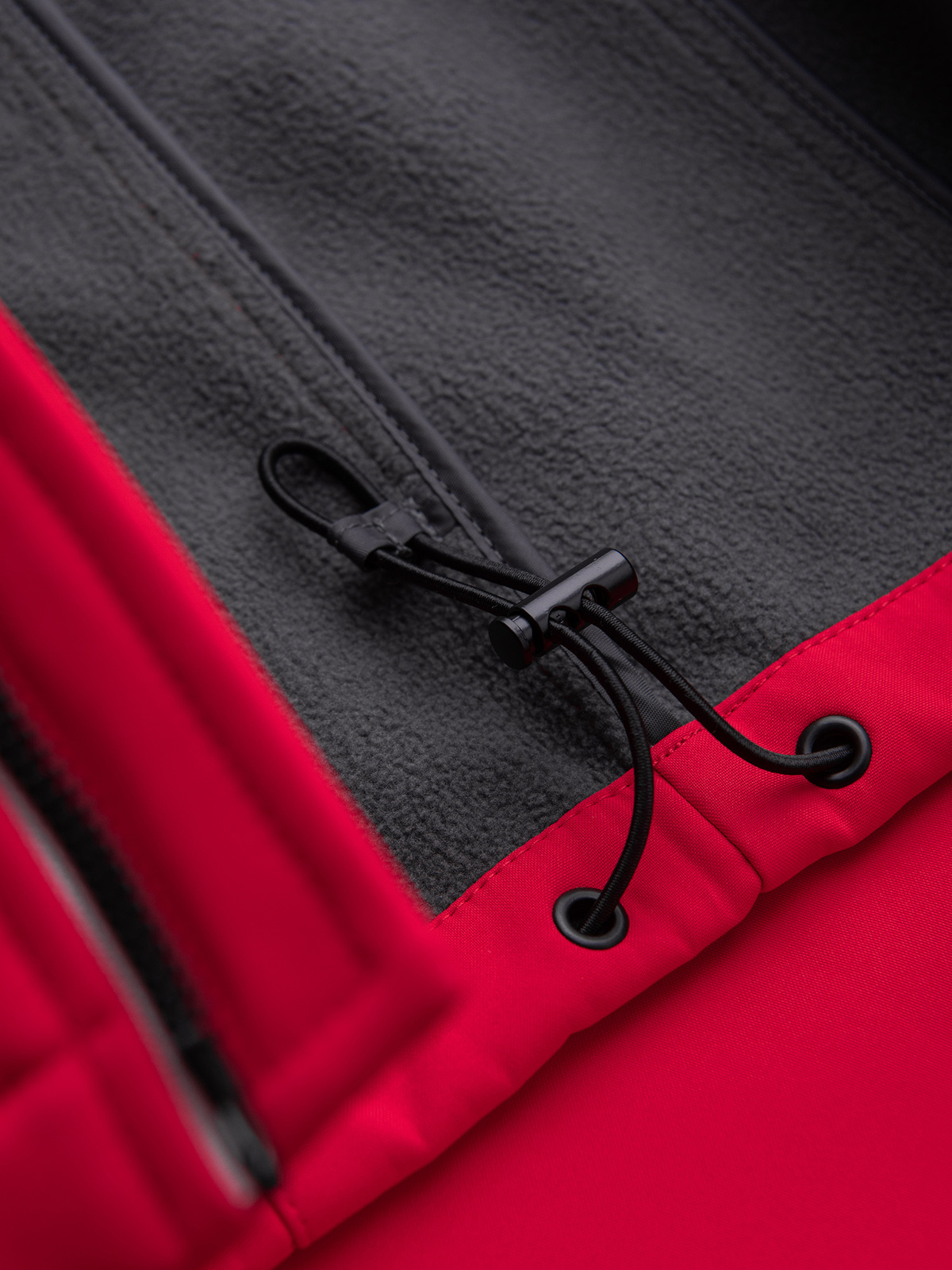 Meeste SOFTSHELL jakk fliisvoodri ja kapuutsiga – punane - Image 6