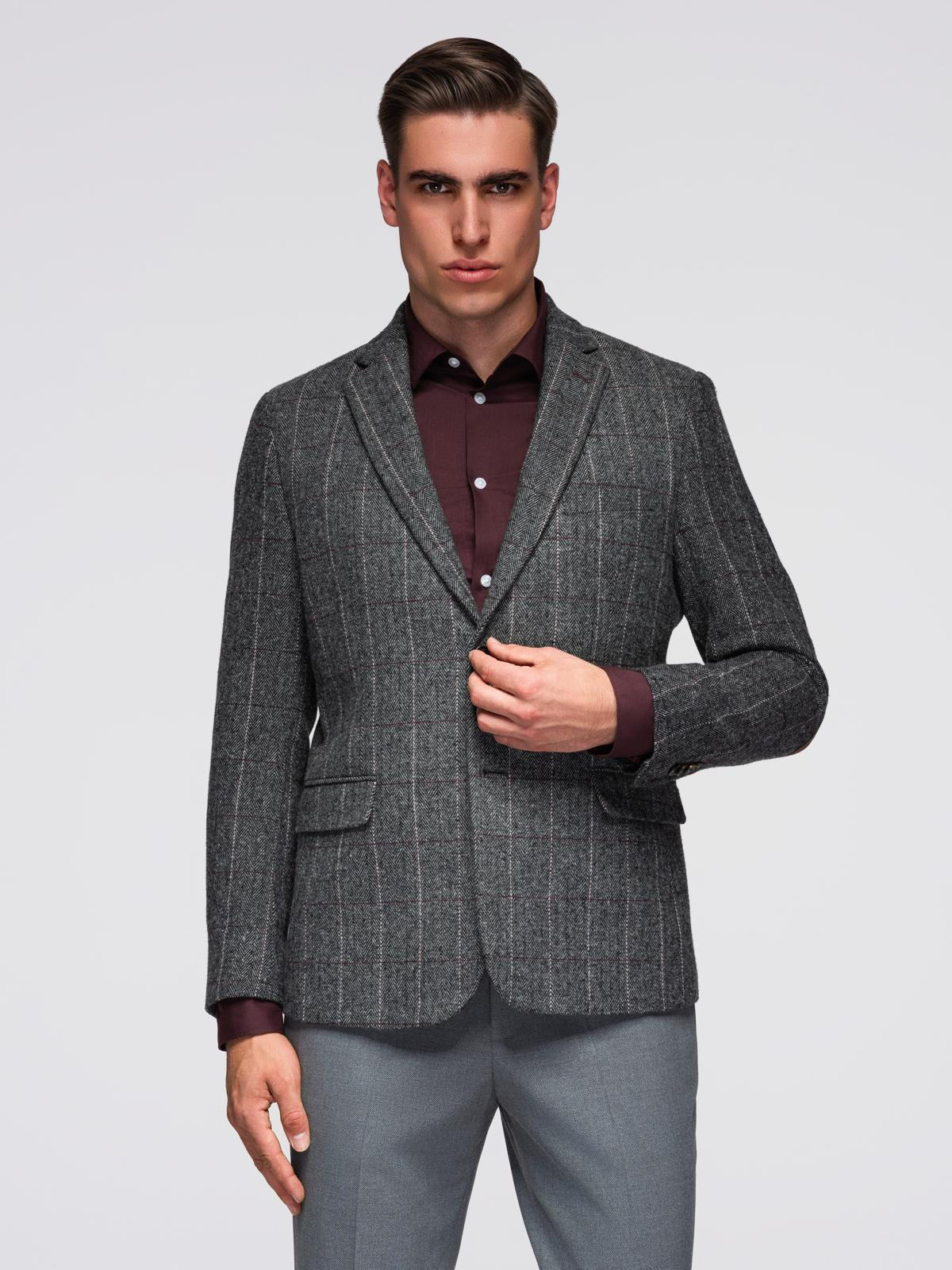 Meeste ruuduline pintsak Ombre Clothing - Image 4
