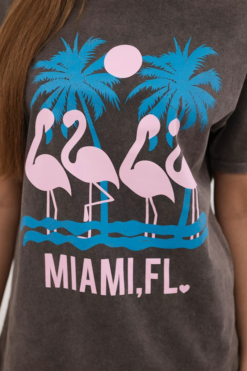 Naiste puuvillane T-särk trükiga Miami - Image 11
