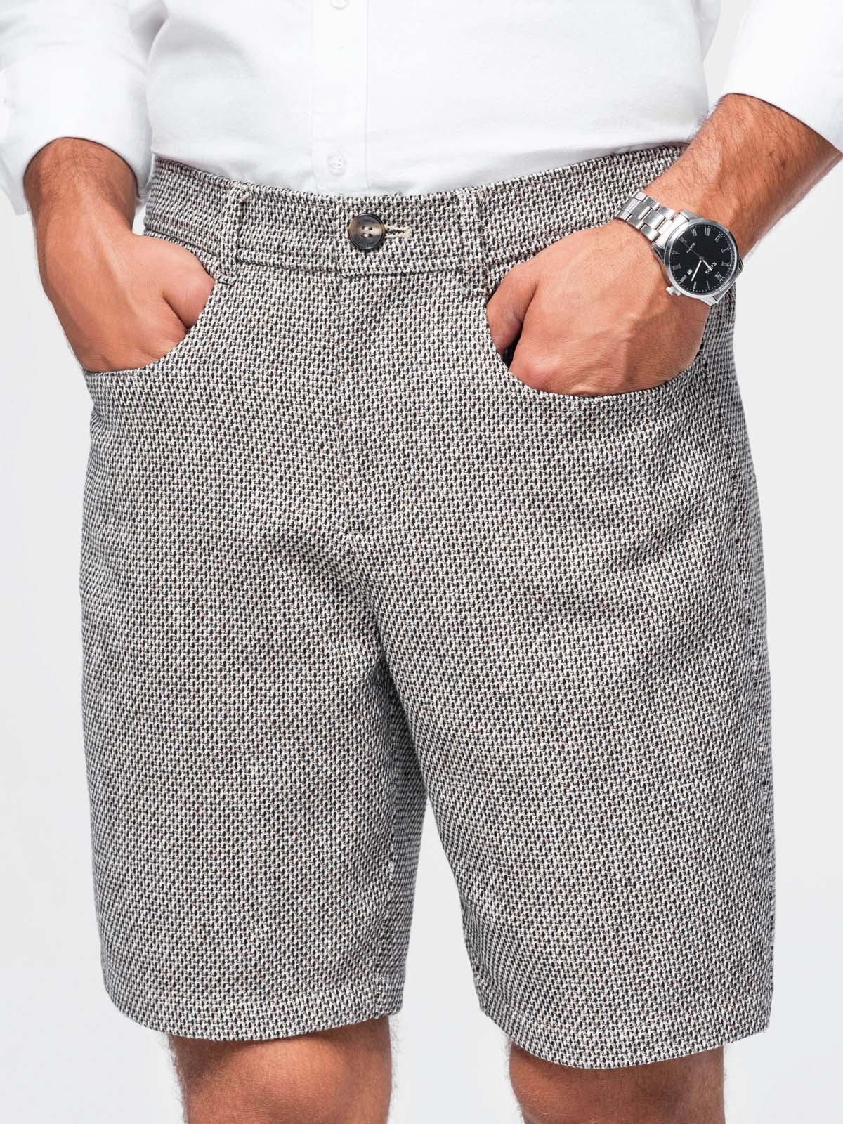Meeste struktuursed lühikesed püksid Ombre Clothing Regular Fit - Image 3