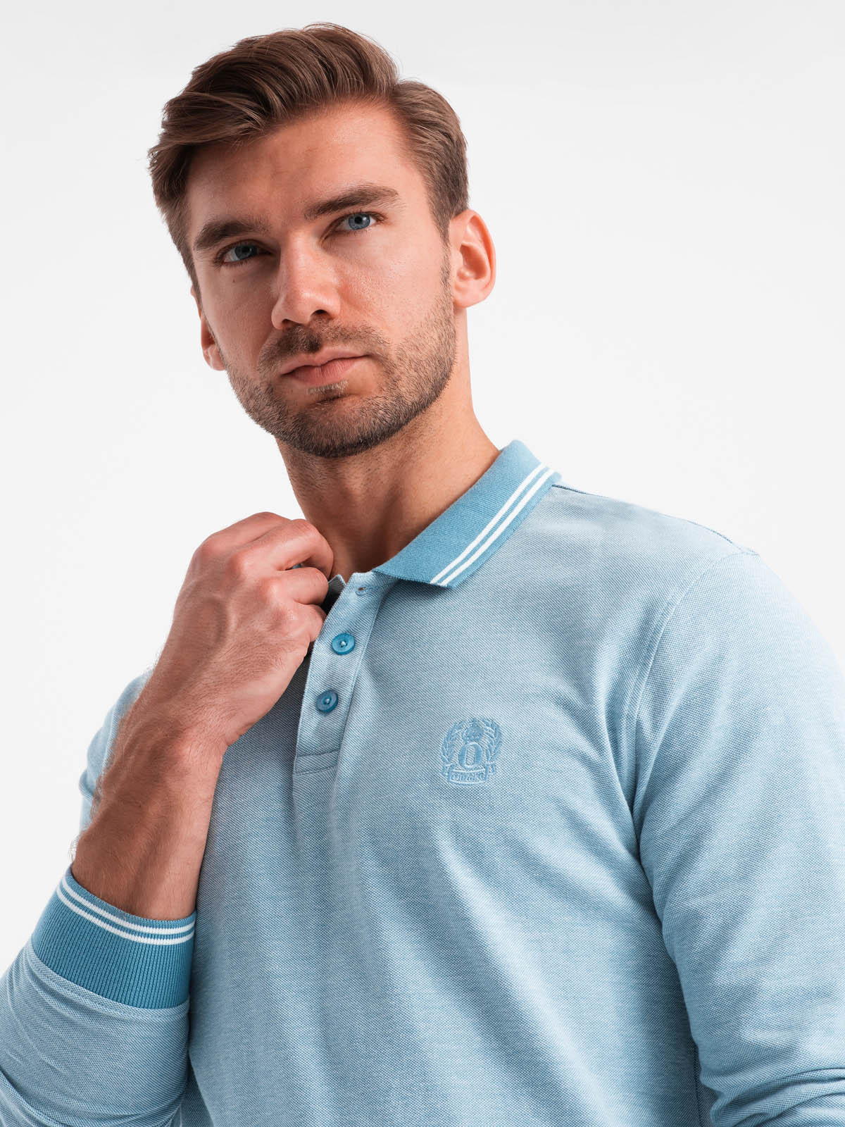 Ombre Clothing pikkade varrukatega polosärk - Image 9