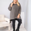 Naiste kapuutsiga puuvillane pusa Kesi Plus Size palmikmustriga - Thumbnail Image 10