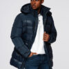 Ombre Clothing meeste tepitud talvejope kapuutsiga - Thumbnail Image 17