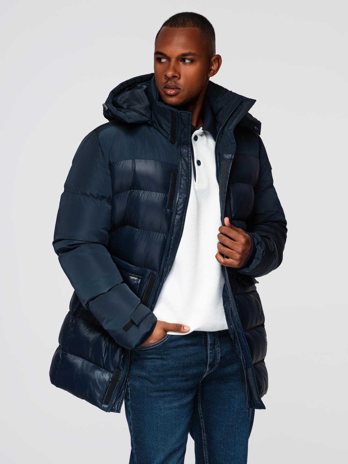 Ombre Clothing meeste tepitud talvejope kapuutsiga - Image 17