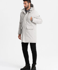 Ombre Clothing meeste kapuutsiga talveparka