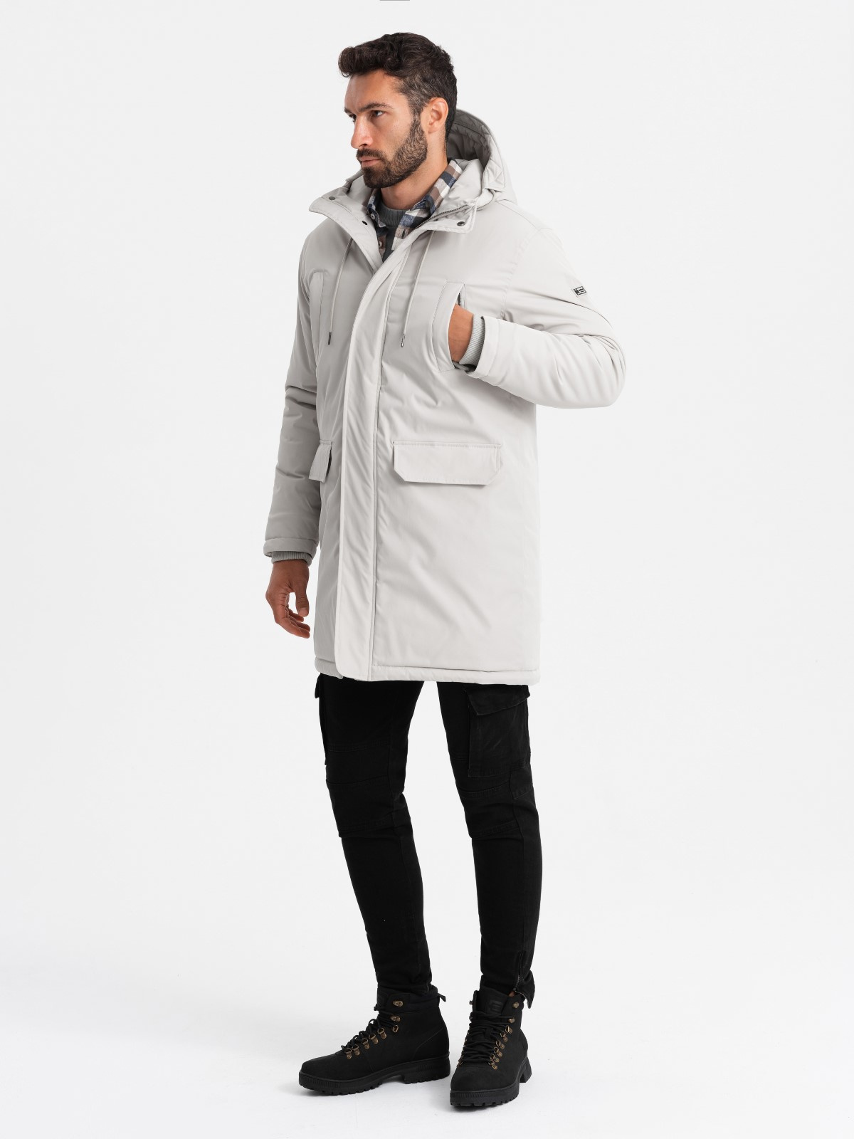 Ombre Clothing meeste kapuutsiga talveparka - Image 1