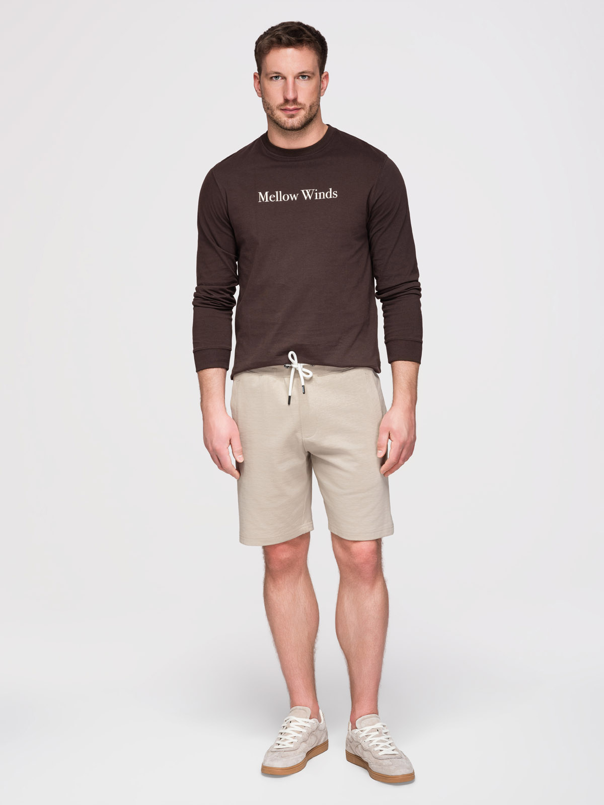 Ombre Clothing meeste puuvillased lühikesed dressipüksid - Image 2