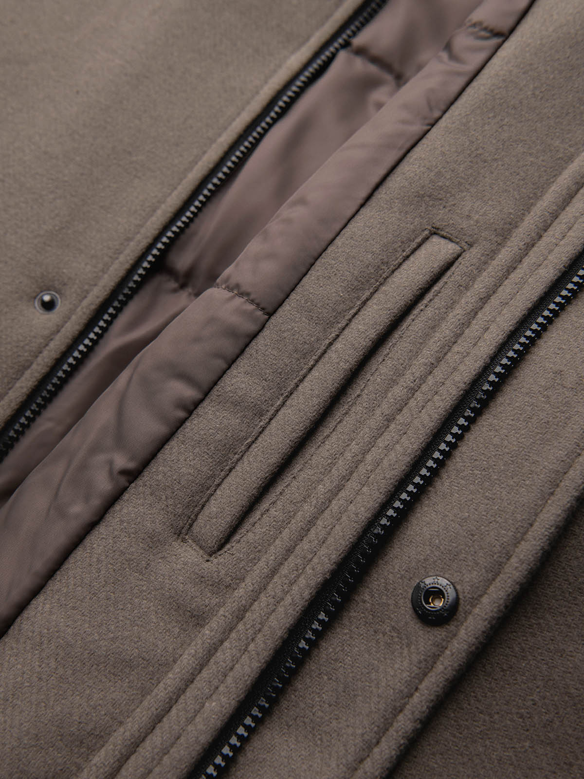 Meeste kapuutsiga villasegust mantel Ombre Clothing - Image 24